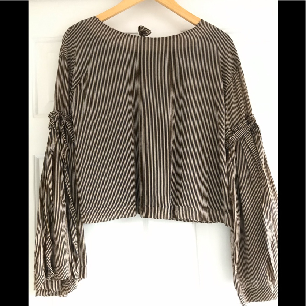 Free People open-back, bell sleeved top